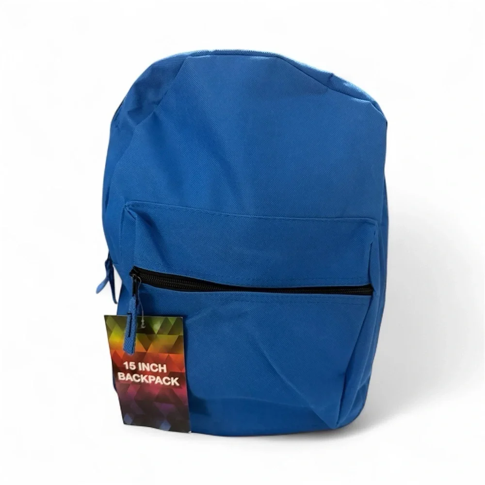 NWT Blue 15” Backpack Lightweight School Travel Daypack